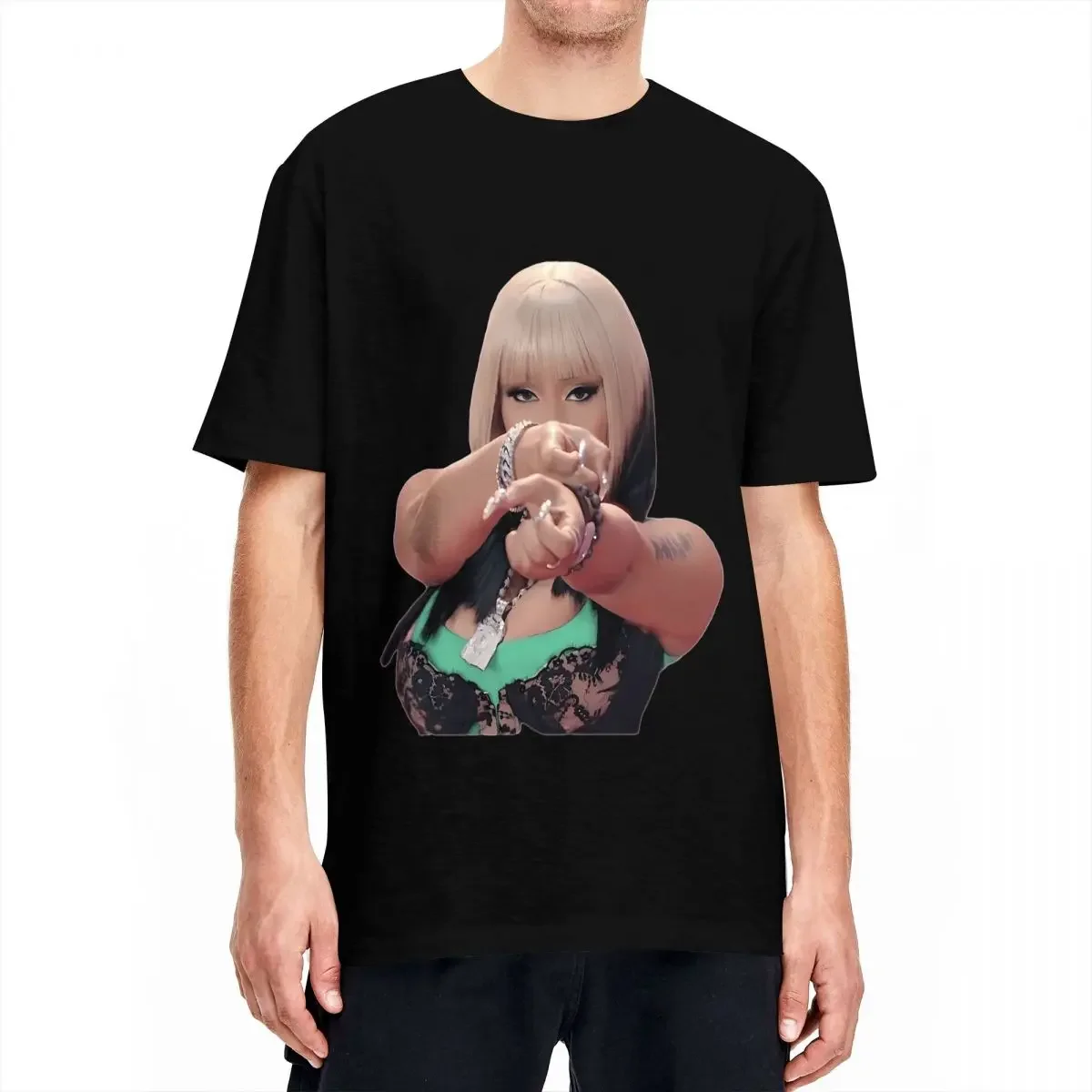 Футболка для мужчин Nicki Minaj варвар 100% тона abbigliamento estetic хип-хоп рэпер girocollo manica corta