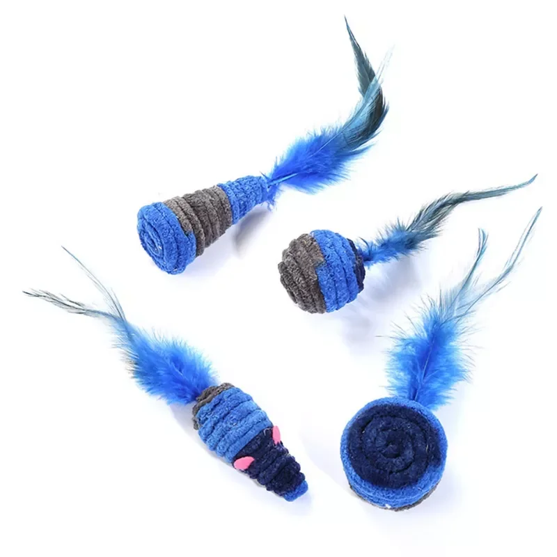 

2023NEW toys False Mouse Pet Cat Toys Mini Funny Playing Toys For Cats with Feather Plush Mini Mouse Toys New