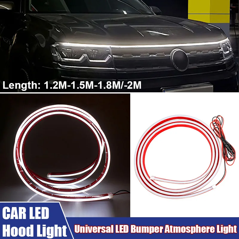 

Universal New Car LED Decorative Atmosphere Lamp Bumper Grille Daytime Running LED Light With Start-up Scanning Dynamic Function