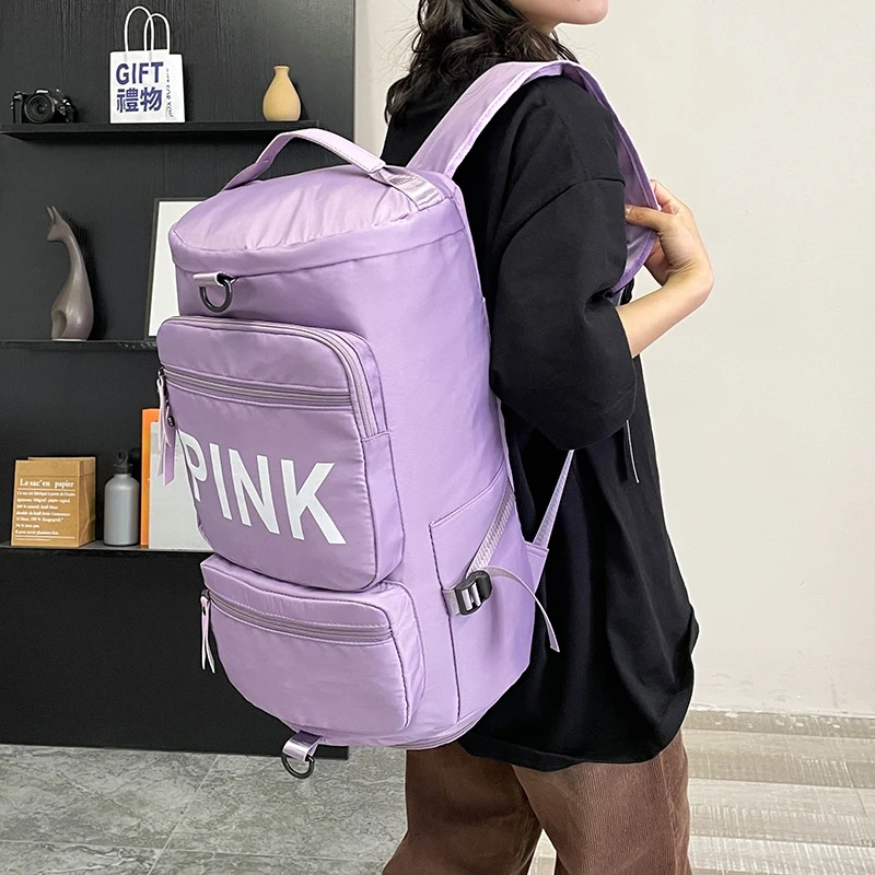 Large Capacity Single Shoulder Cross-Slung Travel Bag Independent Shoe Warehouse Gym Bag Dry And Wet Separation Plum Box M607