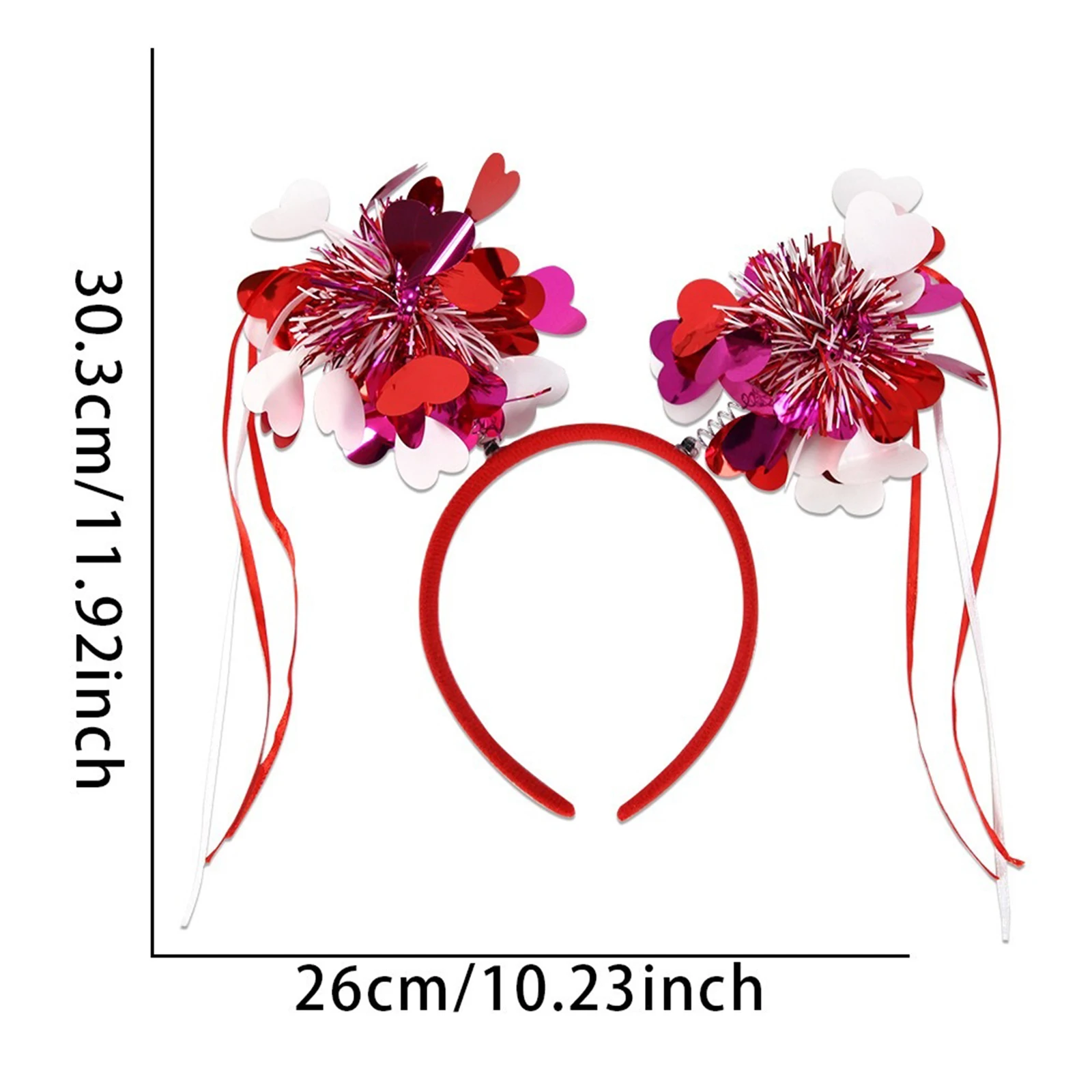 2025Повязки на голову ко Дню святого Валентина креативные блестящие повязки с