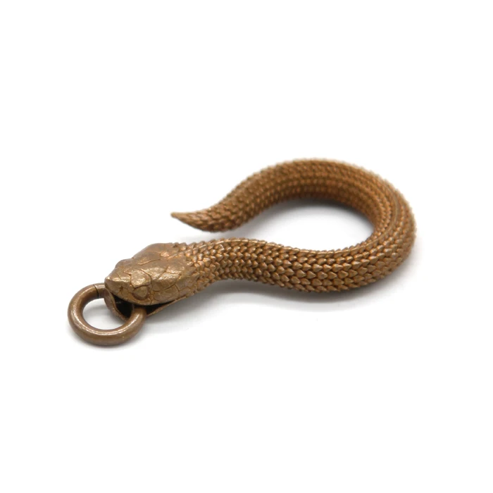 

Brass Key Chain Round Hook DIY Handmade Creative Pig Nose Snake Pendant