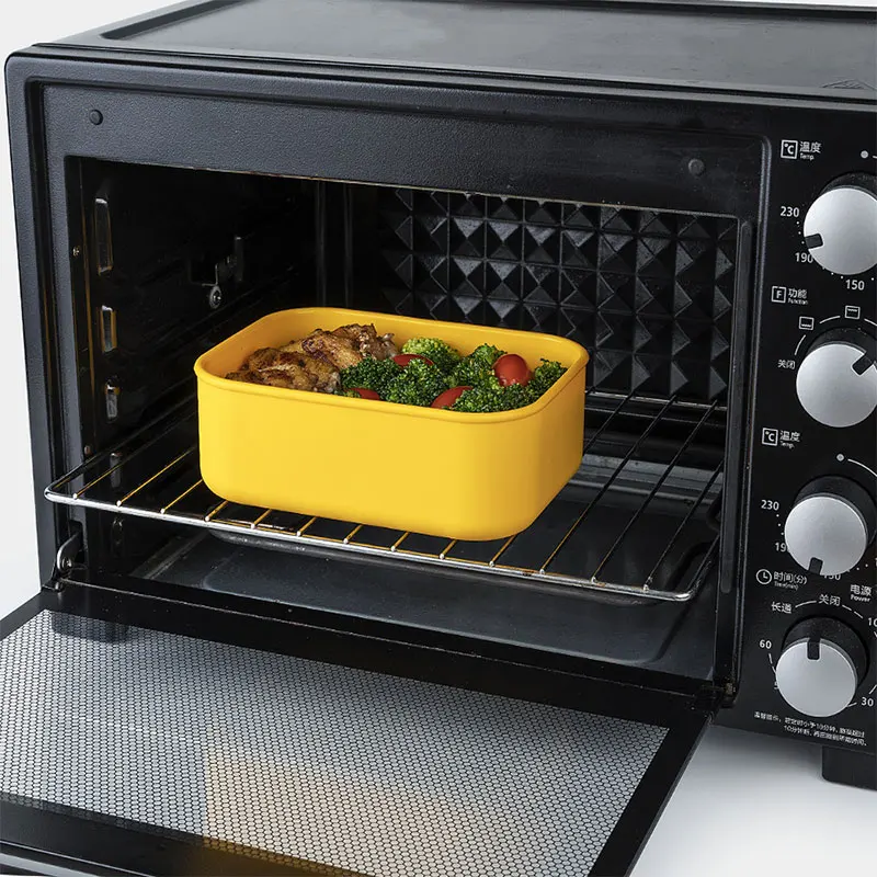 Набор Пищевых силиконовых ланч-боксов герметичная коробка для сохранения