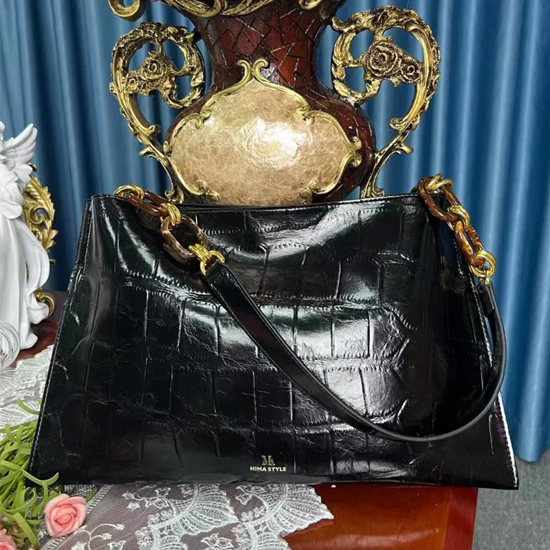 Luxury Stone Pattern Women's Bag Leather Handbag 2023 New High-capacity Commuting Fashion Wallet Single-shoulder Satchels Sac