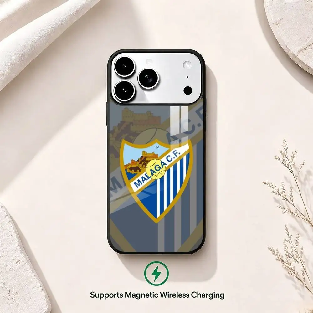 Фото Чехол для телефона Football Club M-Malaga C.F. для iPhone 17, 16, 15, 14, 13, 12, 11 Plus, Pro с поддержкой магнитной беспроводной зарядки №2