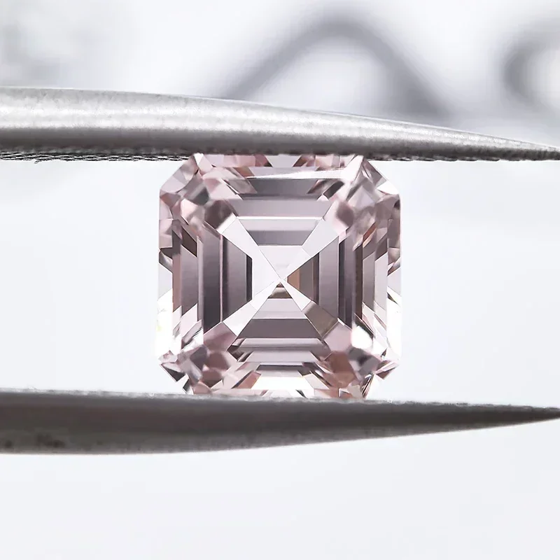 Выращенный в лаборатории сапфир Asscher Cut Morgan Pink VVS1 Подвески Драгоценный камень DIY