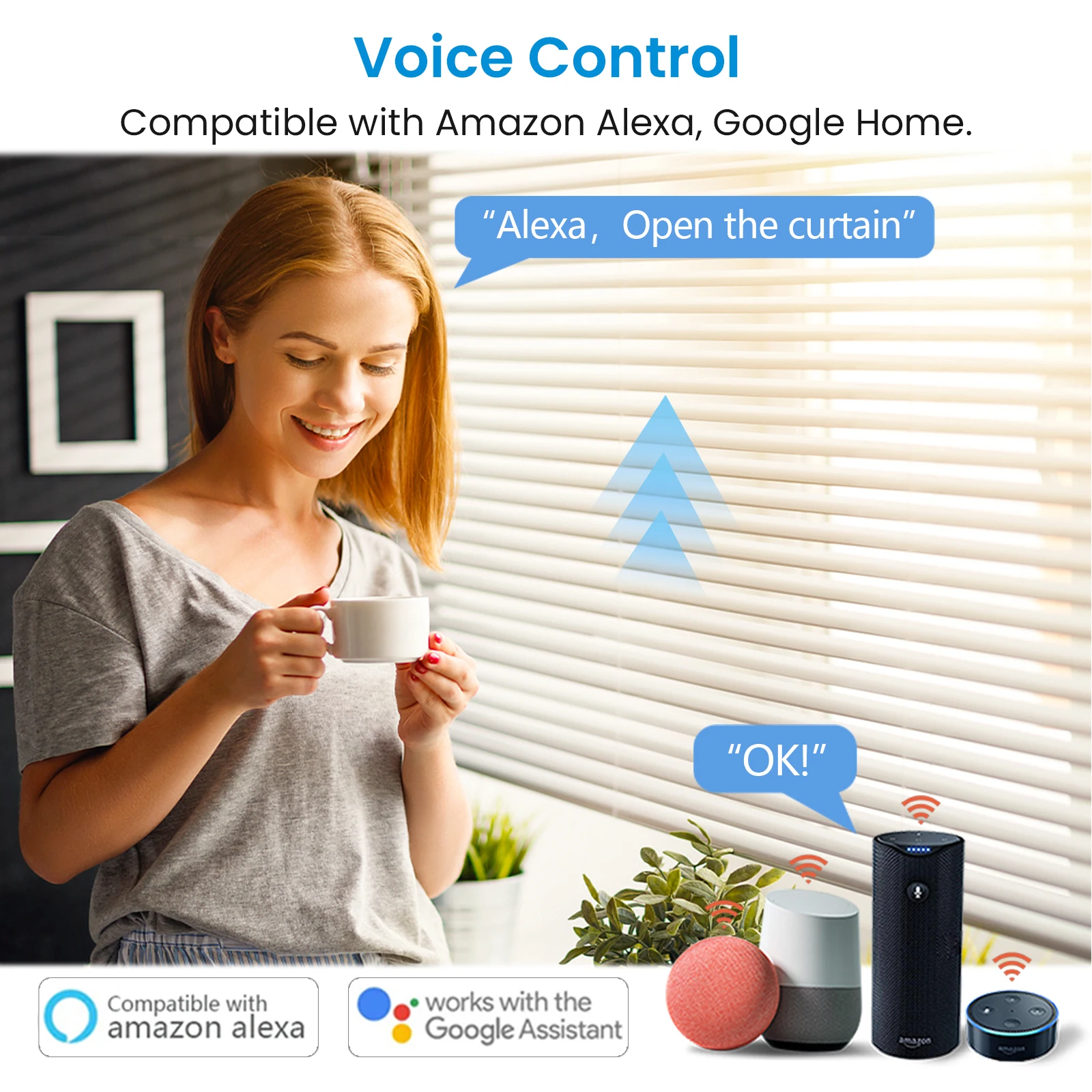 ZigBee Tuya Smart Life Жалюзи Переключатель штор Пульт дистанционного управления