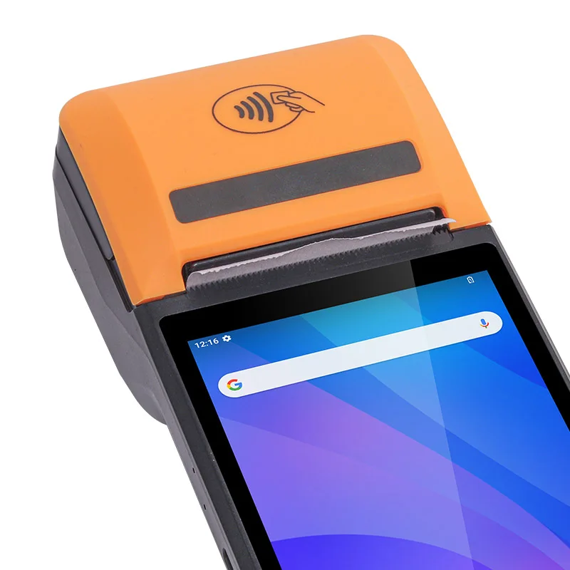 Фото Рабочий Android-терминал 6 дюймов, 4G, NFC, PDA, Android 13, портативный POS-терминал с принтером №5
