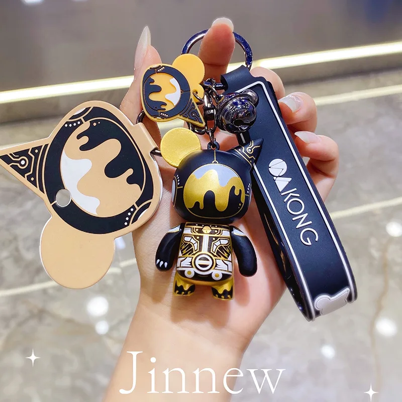 

Cool Creativity Diy Bear Toy Movable Figures Doll Pendant Anime Car Keychain Bag Keyring Cartoon Accessorie Funny Birthday Gift