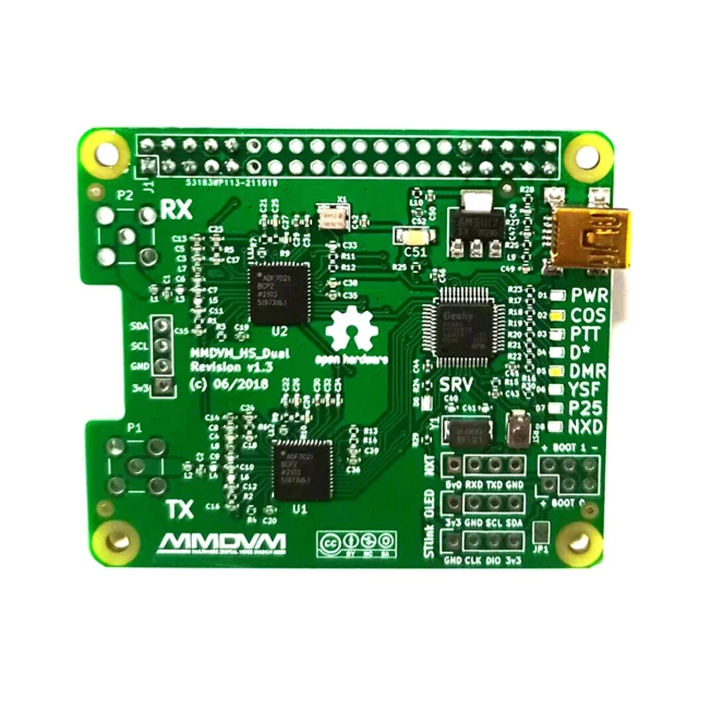 Джамбо V1.3 мм dvm_hs_dual_hat дуплексная плата точки доступа с USB + 2 дюймовый TFTOLED дисплей
