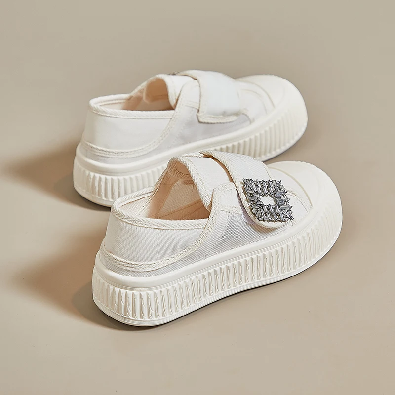 

Women's Casual Slip-on Breathable Canvas Shoes Non-Slip Walking Shoes Fashion Lightweight Comfortable Loafers Shoes for Lady