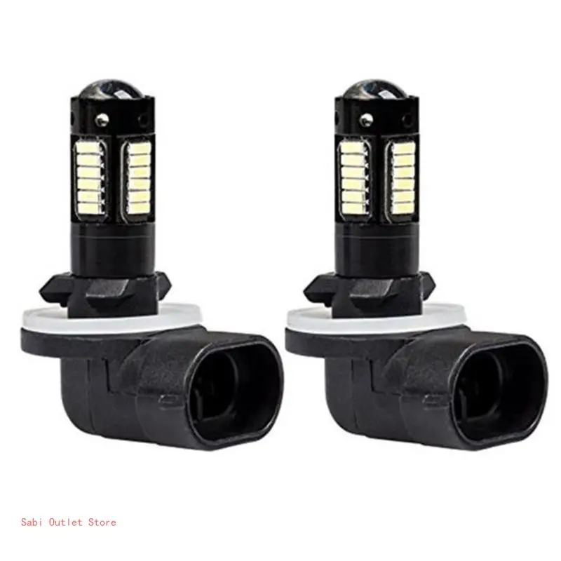 

2шт 6500K белые лампы DRL 30SMD 4014 881 880 H27 светодиодные лампы для автомобильных противотуманных фар