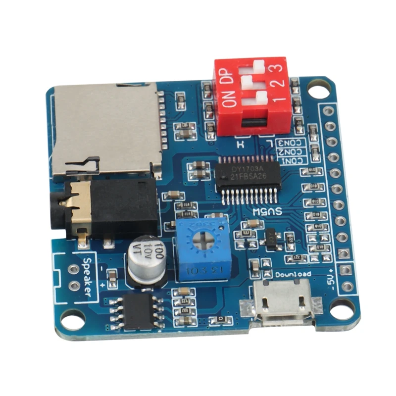 Модуль воспроизведения голоса mp3-плеер UART I/O усилитель триггера класса D 5 Вт 8 м