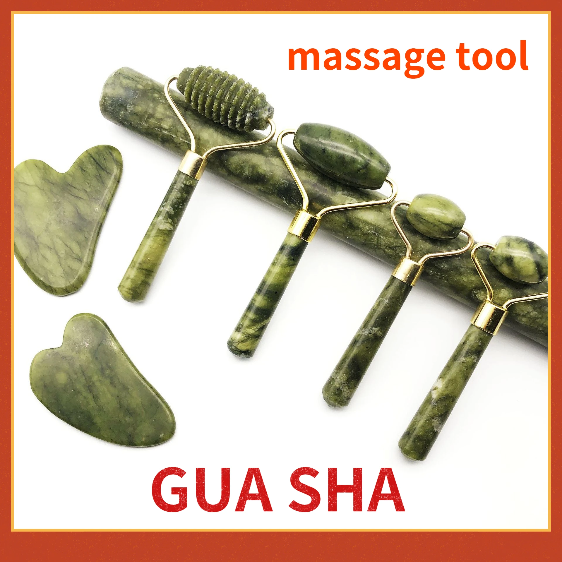 

jade roller set face scraping massage gua sha tools masajeador anticelulitico Lifting facial swelling makeup tools masajeador