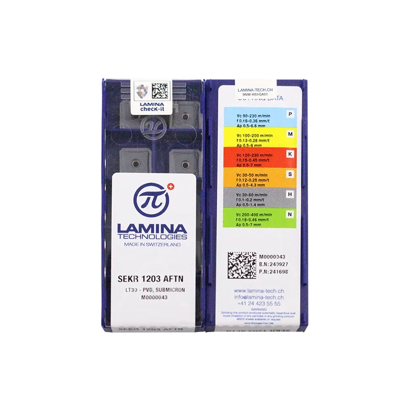 10 шт. LAMINA SEKR SEKR1203 SEKR1204 SEKR1203AFTN SEKR1204AFTN LT30 фрезы корпусная фреза PVD твердосплавные