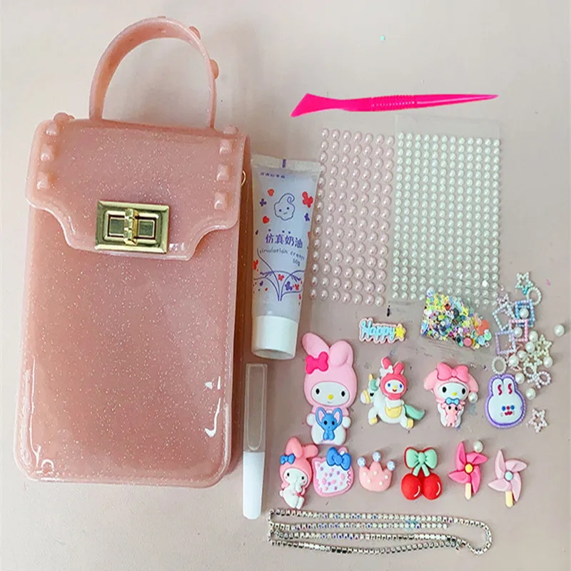 Children's Bags Handmade Materials Package Paste Small Jewelry DIY Cream Jelly Carry Bag Crossbody Bag Backpack Birthday Gifts