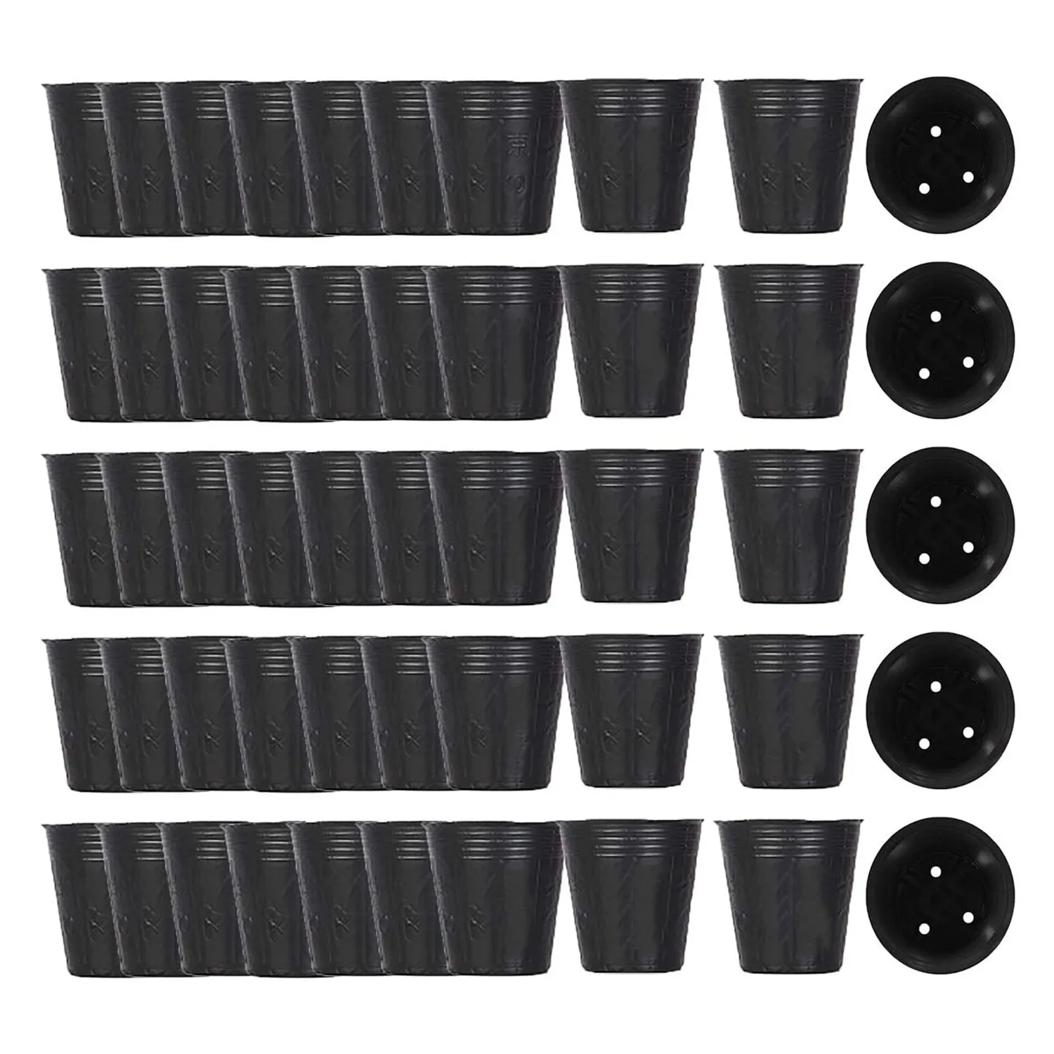 

500Pcs Nursery Pot Plastic Plant Propagation Container Grow Bag Garden Supplies 8cmX8cm