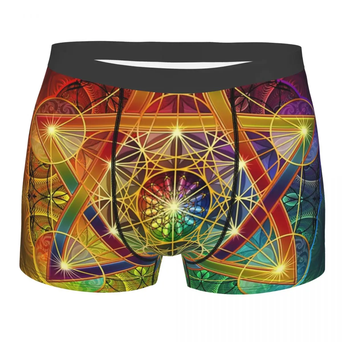 

Metatron's Cube With Merkabah And Flower Of Life Underwear Men Sexy Print Custom Boxer Shorts Panties