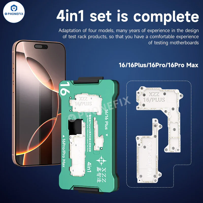 XZZ ISocket 16 Series Тестовая рамка для расслабления iPhone 16/16 Plus/16 Pro/16 Pro Max Двухслойное