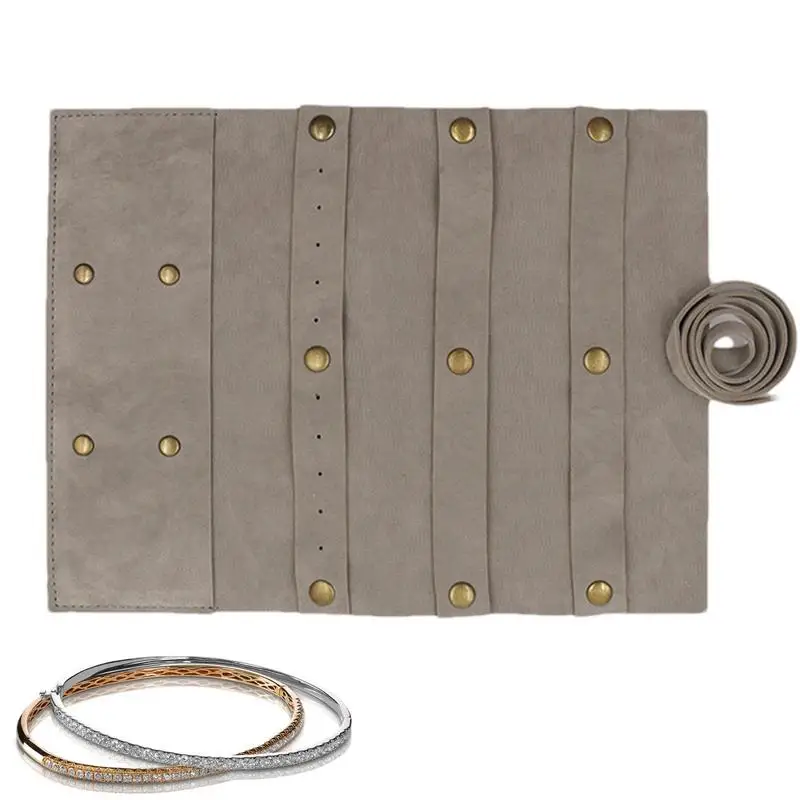 

Travel Necklace Case Roll Business Trip Jewellery Storage Bags With Large Capacity Foldable Organizer Storage Roll Case Gift For