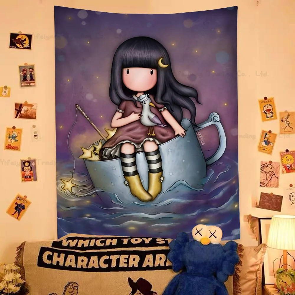 S-Santoro-Gorjuss милый гобелен с рисунком девушки художественная печать японский