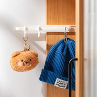 push pull white storage rack towel holder scarf holder household wall shelf clothes and slippers hanger