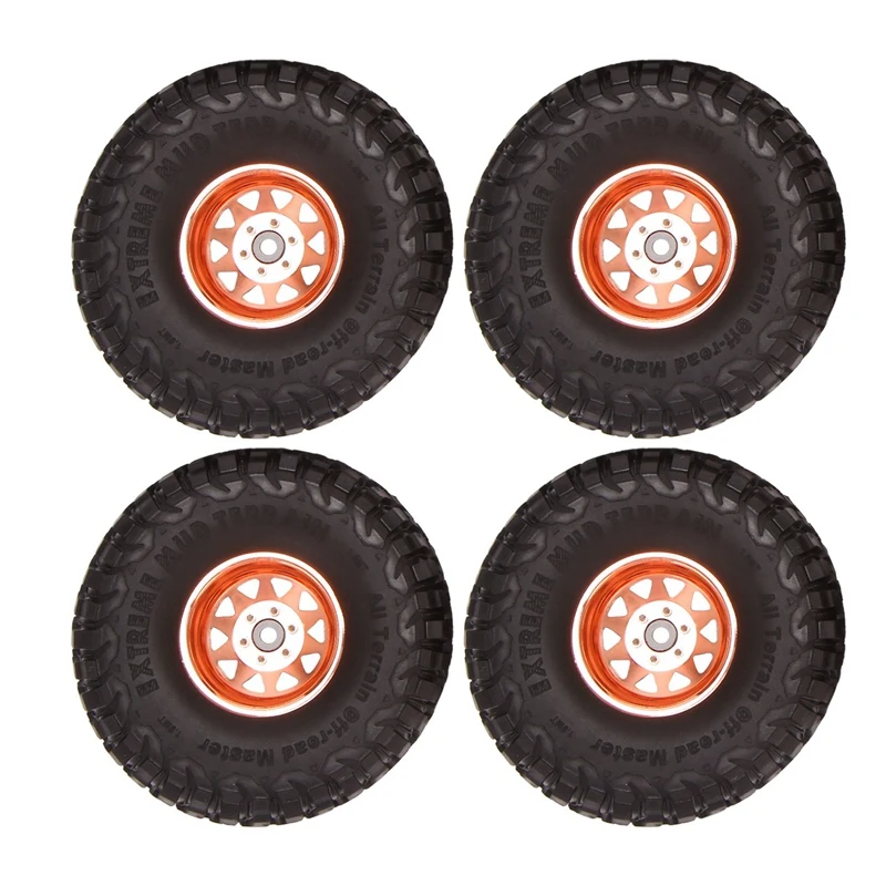 

Hot Sale 4PCS Deep Dish Wagon 120Mm 1.9 Beadlock Wheel Rim Tire Set For 1/10 RC Crawler Car Axial SCX10 Traxxas TRX4 RC4WD D90