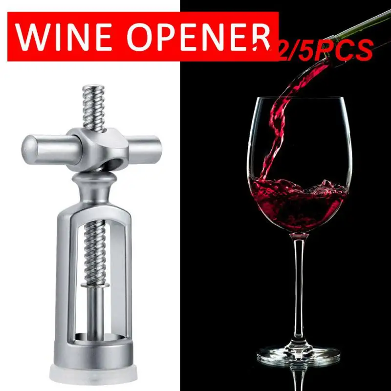 

1/2/5PCS Portable Metal Red Wine Opener Zinc Alloy Corkscrew Cork Puller Remover Champagne Opener Wine Opener Kitchen Tools