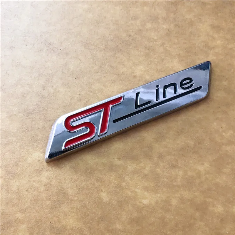 1 металлическая хромированная матовая черная Автомобильная эмблема STline ST line