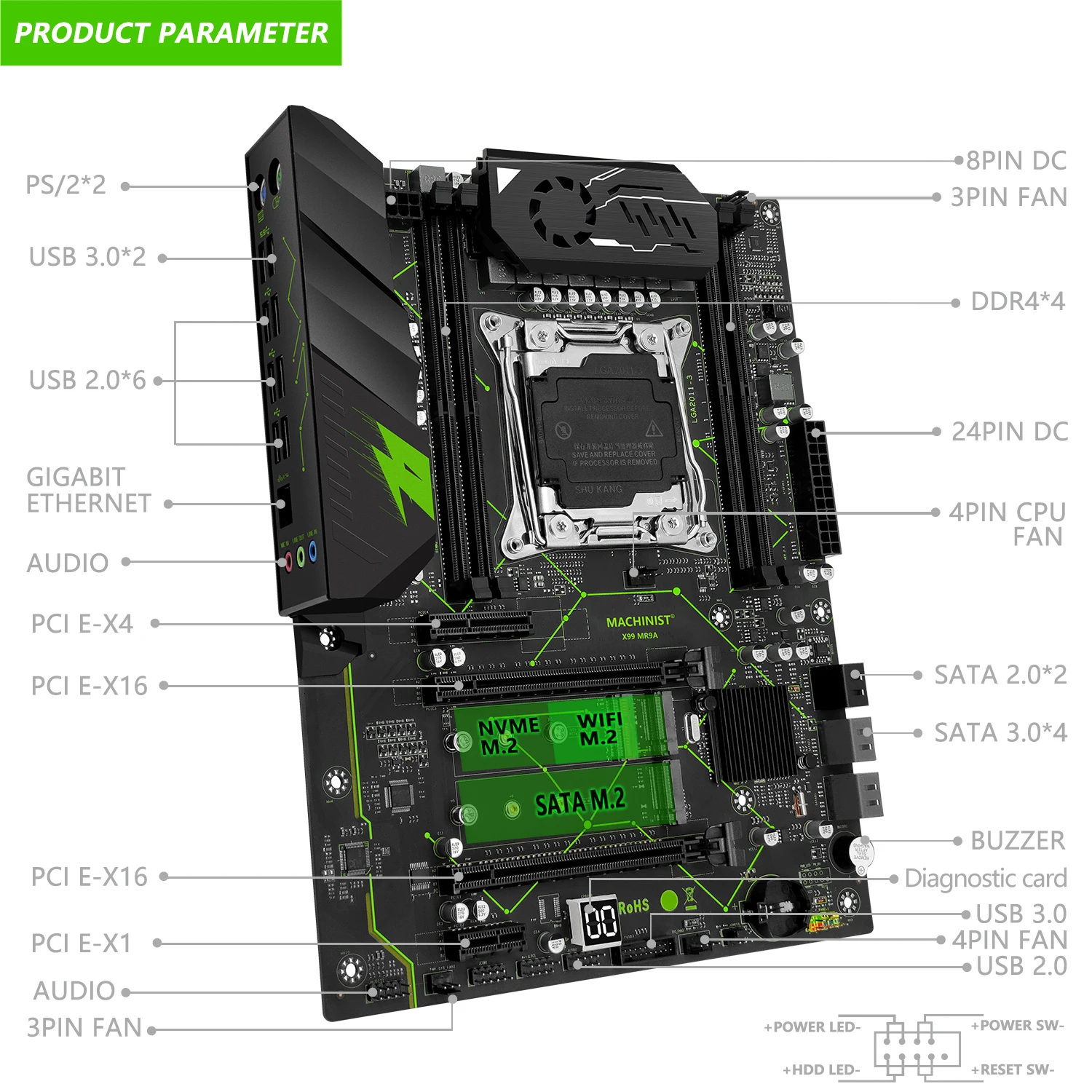 2. 2. Machinist x99 lga 2011-3. 2. 2.
