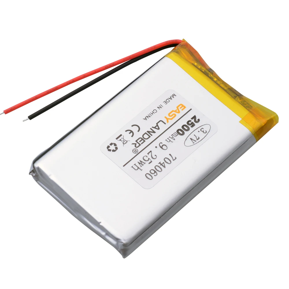 Литий-полимерный аккумулятор 1 0 мм 2-контактный разъем 704060 3 7 В 2500 мАч