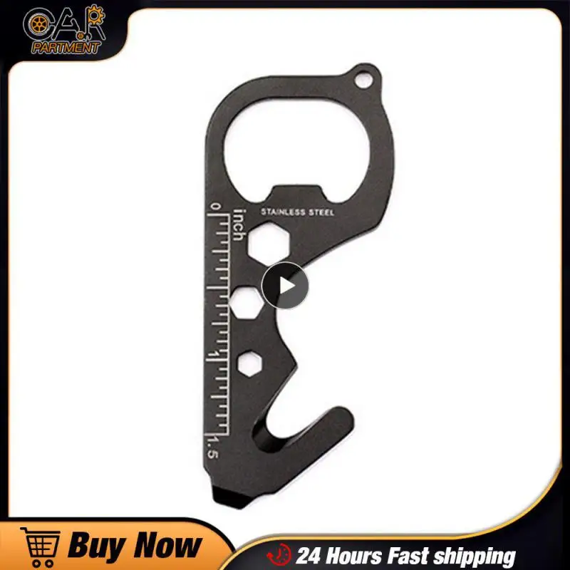 

Key Chain With Bottle Opener Bottle Opener Hexagonal Pendant Multifunctional Pocket Tool Steel Key-shaped Portable Universal