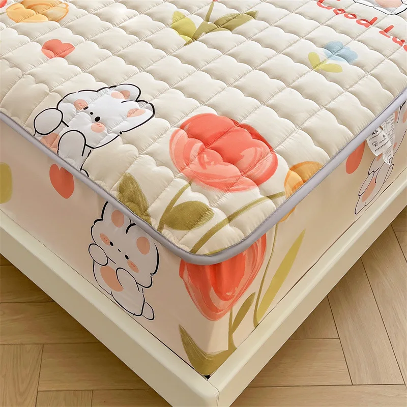 A-class all cotton bed sheet with printing mattress cover pure washable dormitory fully wrapped