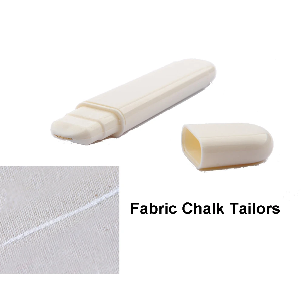 Fabric Chalk Tailors Patchwork Sewing Markers Clothing Pattern Erasable Dressmaker DIY Tool Needlework White Line Plastic Cover
