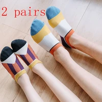 new cotton color matching couple boat socks fashion mens and womens tide shallow socks