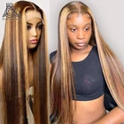 Парик бразильский из натуральных волос, 3040 дюймов, 180 плотности