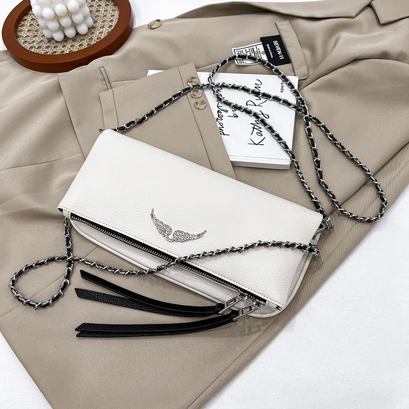 

top quality luxury brand Chain Shoulder Bags Sac A MainNew Bags For Women Woman Messenger Bag Personality Wings Decorated