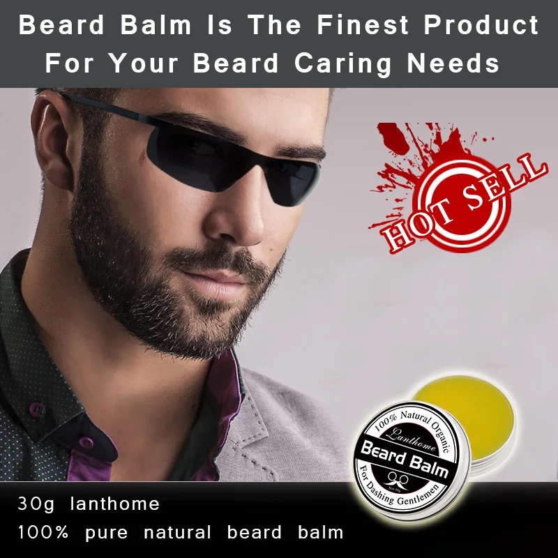 

Man Beard Balm Natural Conditioner Beeswax Moisturizing Smoothing Effective Promte Beard Growth Beard Care Hair Product Series