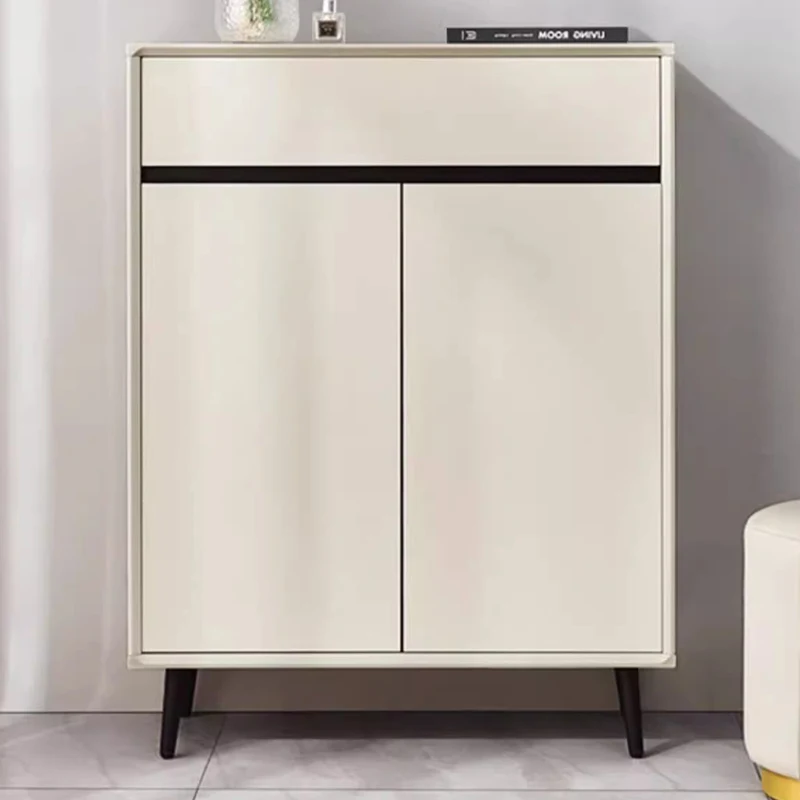 minimalistyczne szafki na buty do przedpokoju drewno Nordic oszczędzające miejsce nowoczesne eleganckie meble Zapatera Organizador