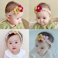 new childrens hair accessories baby two color flower hair band two flower hair band headband baby girl hair accessories