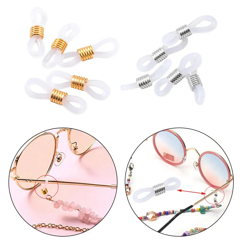 100 шт. цепочка для очков соединитель концы силиконовый ремешок держатель цепь |