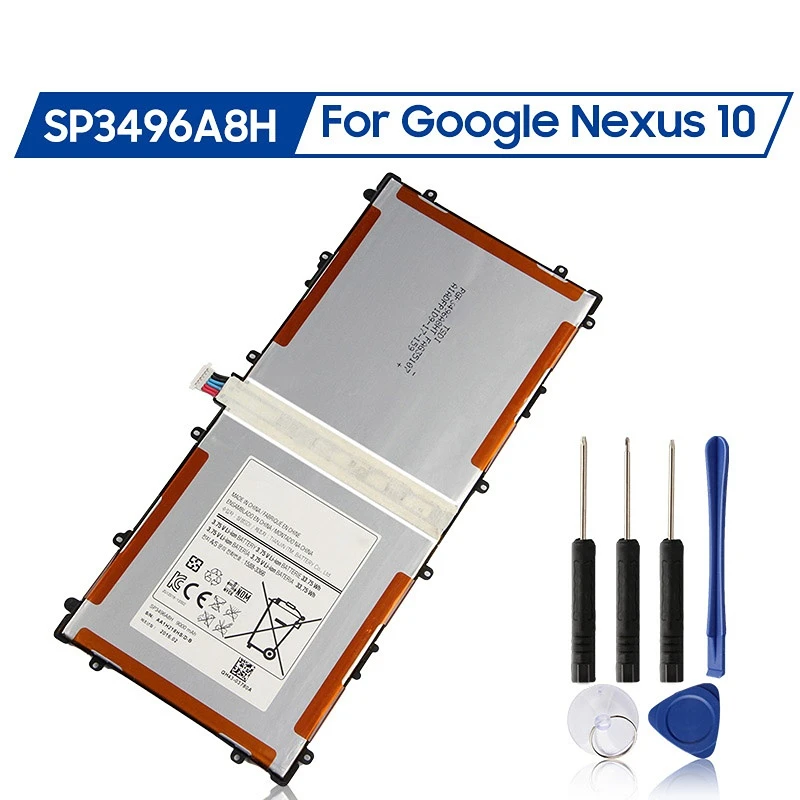 Сменный аккумулятор SP3496A8H для Samsung Google Nexus 10 GT-P8110 HA32ARB SP3496A8H(1S2P), аккумуляторы для планшетов 9000 мАч