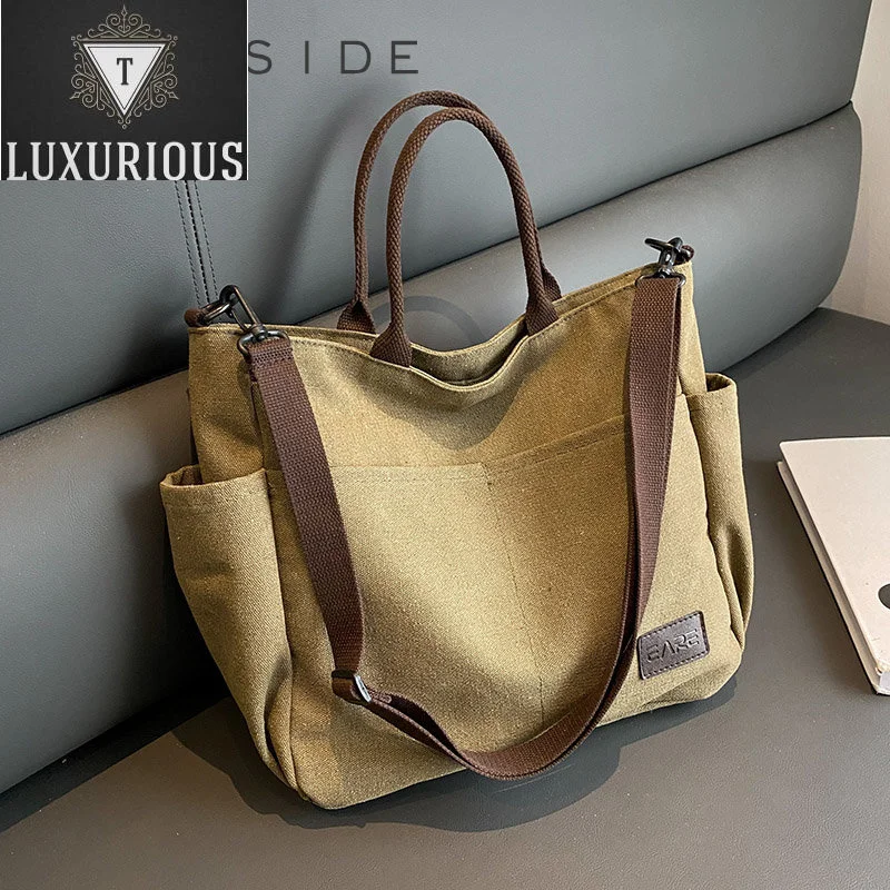 

Soft Cloth Shoulder Side Bag for Women 2023 Spring Trend Fashion Design Big Zipper Tote Bags Female Handbags