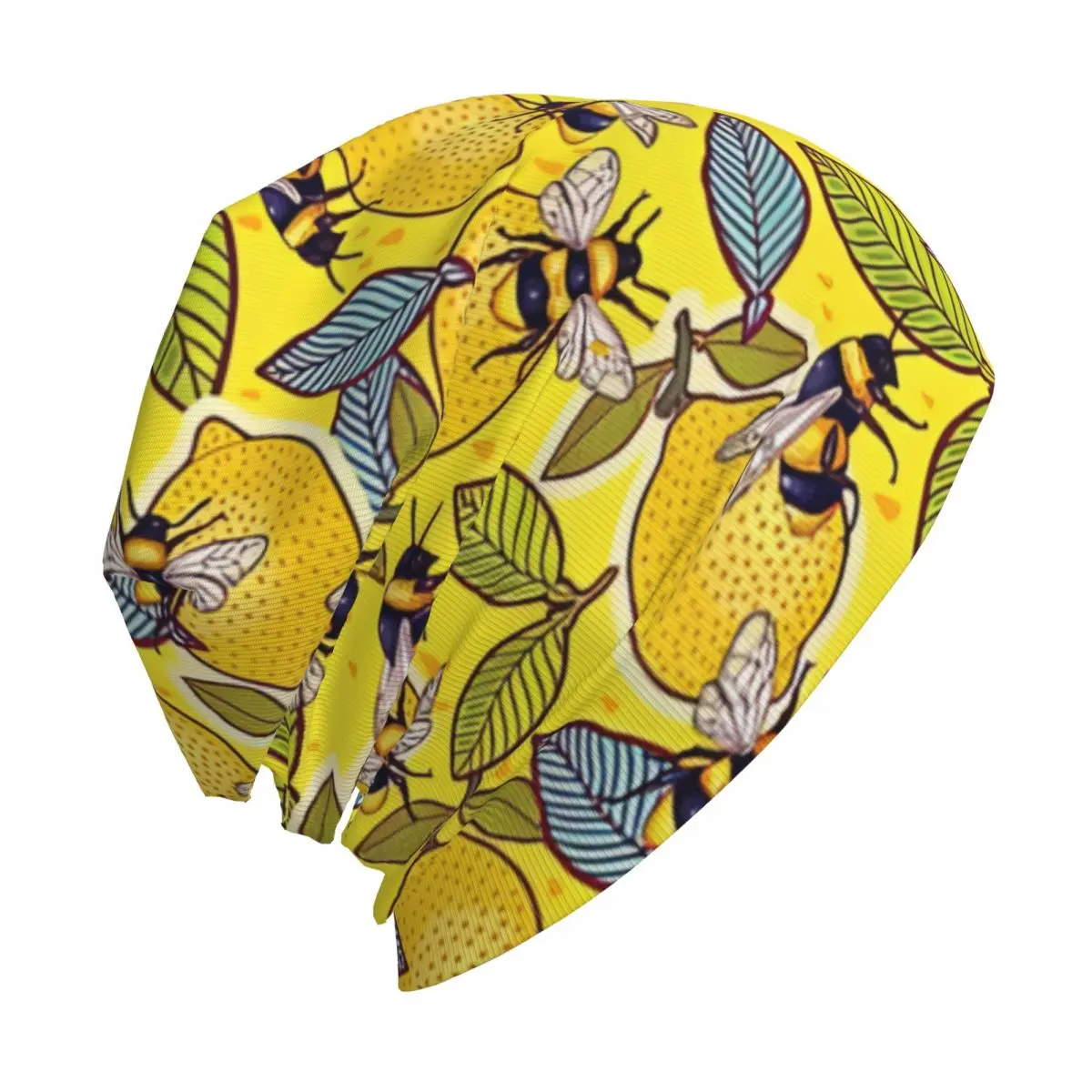 Тонкие облегающие шапки для мужчин и женщин с желтым лимоном Пчелой