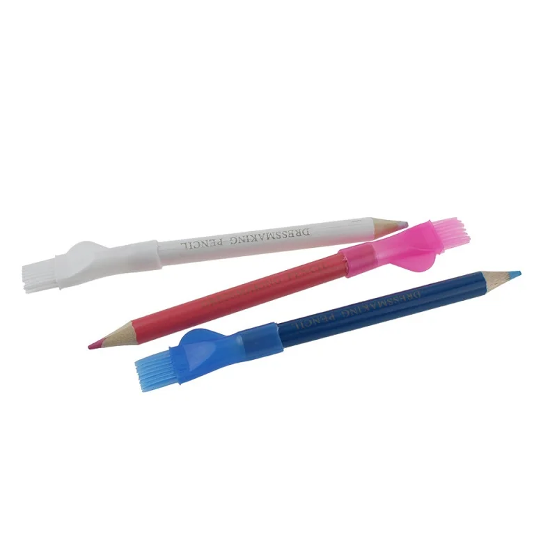 

3Pcs/Set DIY Fabric Patchwork Crafts Sewing Accessory Erasable Tailor Chalk With Brush Dressmaker Pens Marker Pen Garment Pencil