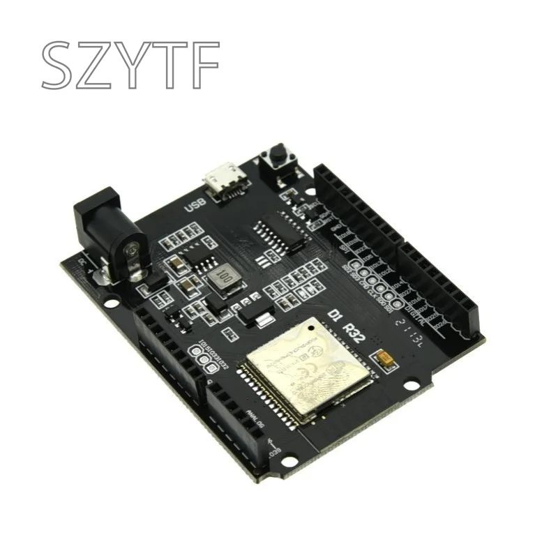 

Для Wemos D1 ESP32 ESP-32 WiFi Bluetooth-совместимая 4 МБ флэш D1 R32 плата модуль CH340 CH340G макетная плата для Arduino