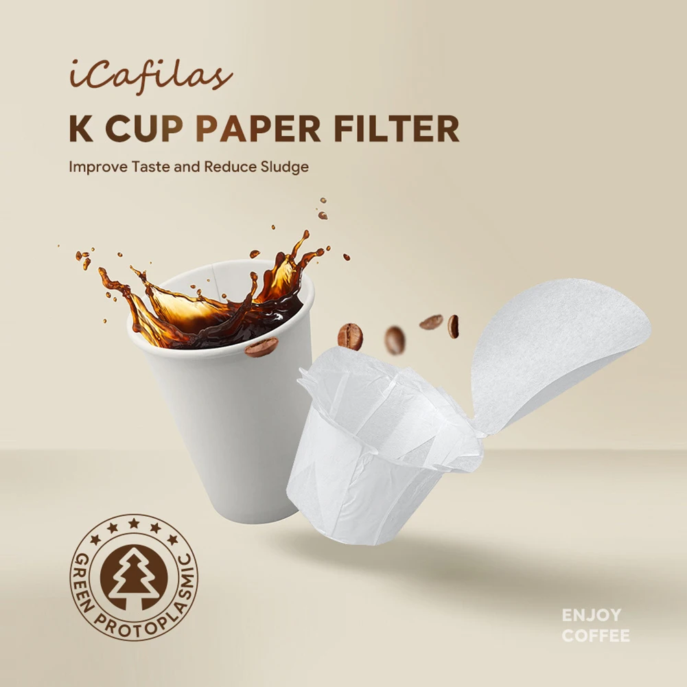 100 шт. одноразовые бумажные фильтры для кофе чашки парпера фильтр K-Cup подходит Keurig