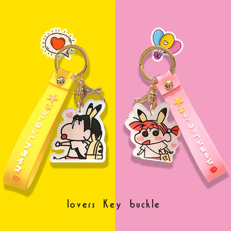 

Cartoon Anime Crayon Shin Chan Doll Action Figures Keychains Key Chain Key Ring Kawaii Silicone Handbag Car Pendants Toys Gifts