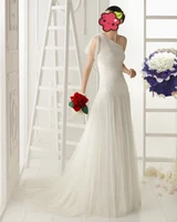 vestido de noiva free shipping robe de soiree 2018 fashion romantic sexy one shoulder bridal gown mother of the bride dresses