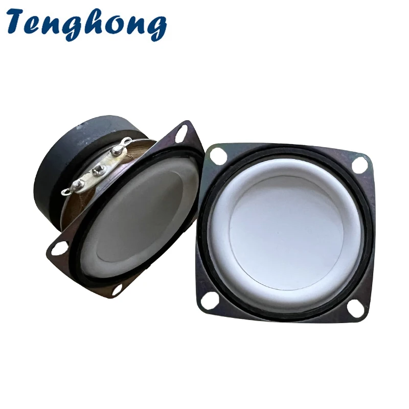 

Tenghong 2pcs 2 Inch White PU Edge Full Range Speakers 4 Ohm 3W Portable Audio Loudspeaker For Home Theater DIY High Fidelity